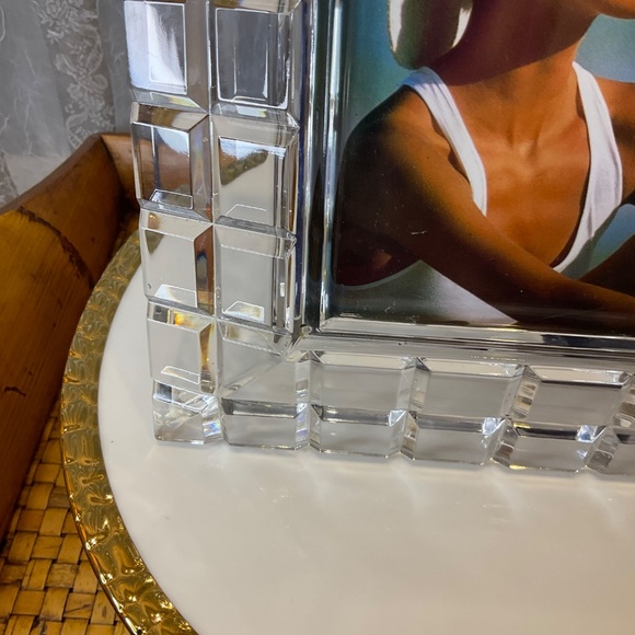 VTG Mikasa Cut Crystal Glass Picture Frame - Picture 4 of 7